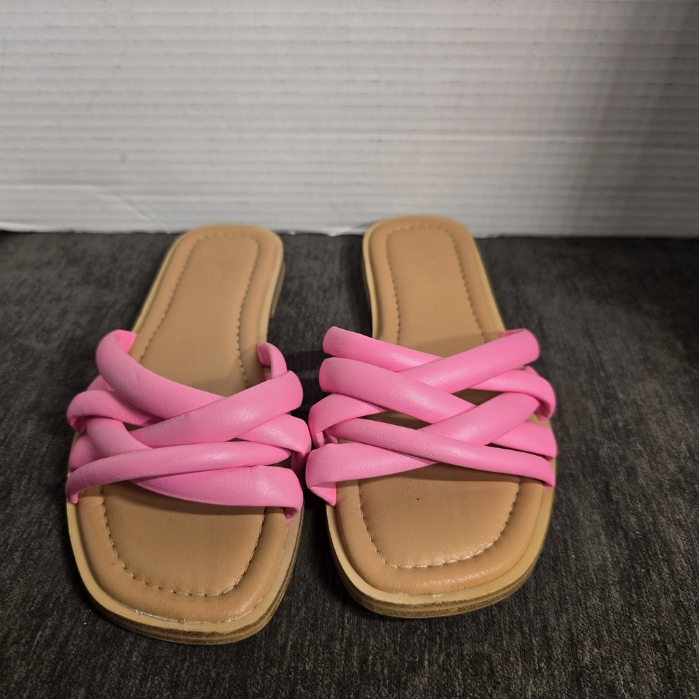 Universal Thread Rian Slide Sandals Womens Size 6.5 Neon Hot Pink